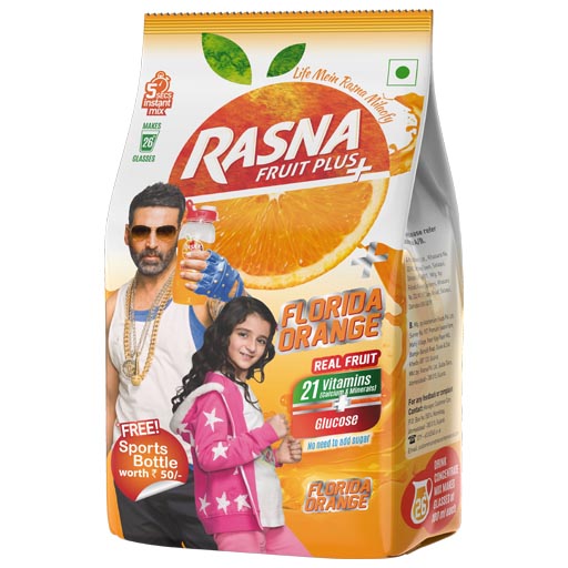 Rasna Fruit Plus + (Orange Fruit) 500g